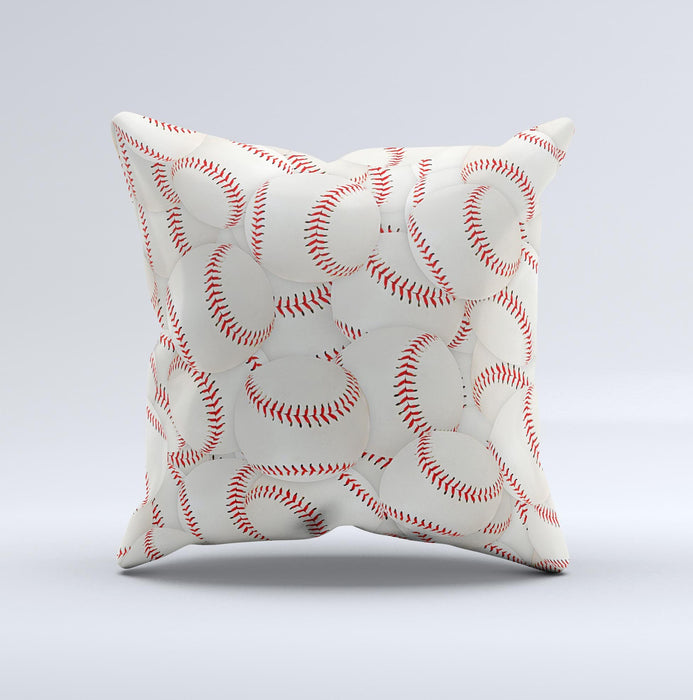 Baseball Overlay Ink-Fuzed Decorative Throw Pillow