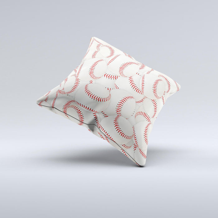 Baseball Overlay Ink-Fuzed Decorative Throw Pillow