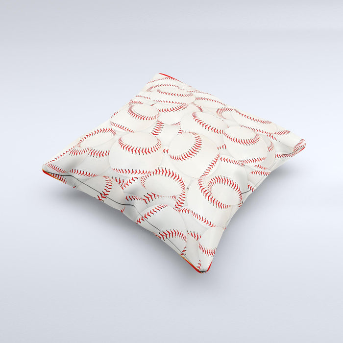 Baseball Overlay Ink-Fuzed Decorative Throw Pillow