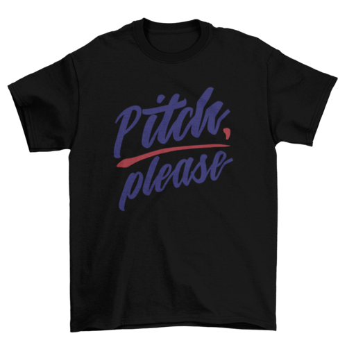 Simple Sport Softball Baseball Game Quote "Pitch Please" Cursive