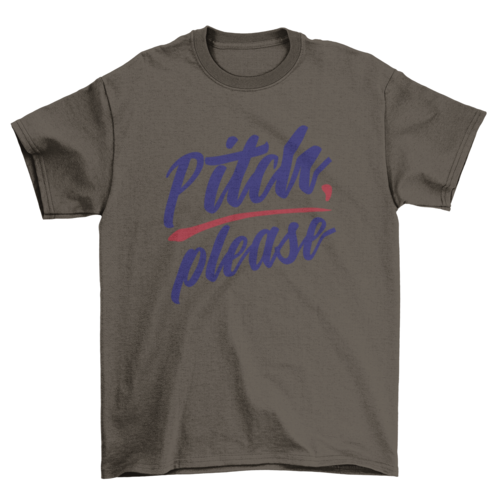 Simple Sport Softball Baseball Game Quote "Pitch Please" Cursive