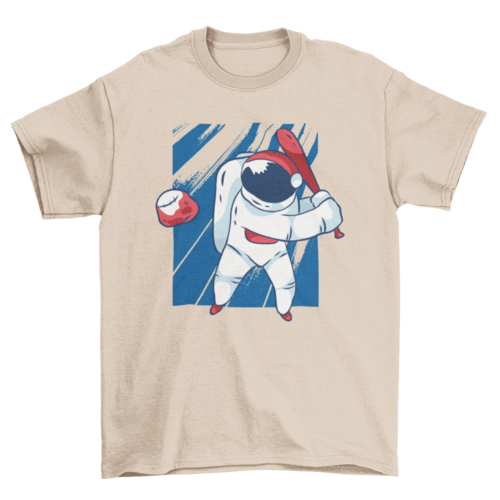 Astronaut baseball t-shirt design