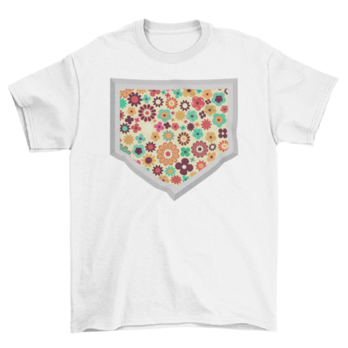 Flower Baseball Home Plate T-shirt