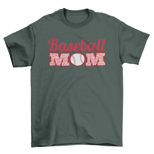 Baseball mom quote fun t-shirt