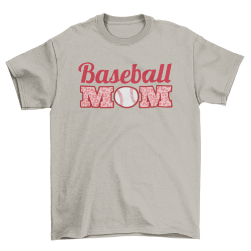 Baseball mom quote fun t-shirt