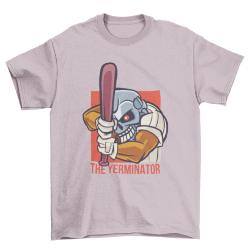 Robot baseball player t-shirt