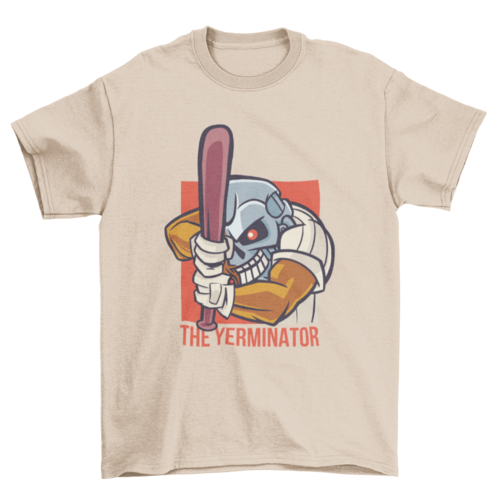 Robot baseball player t-shirt