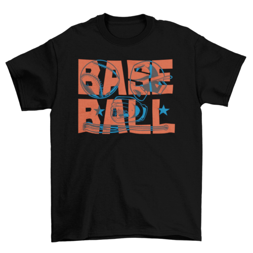 Baseball sport equipment t-shirt