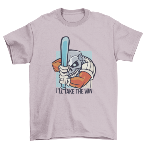 Robot man baseball player t-shirt