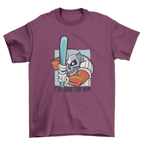 Robot man baseball player t-shirt