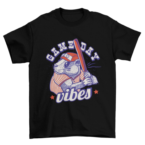 Baseball beaver t-shirt