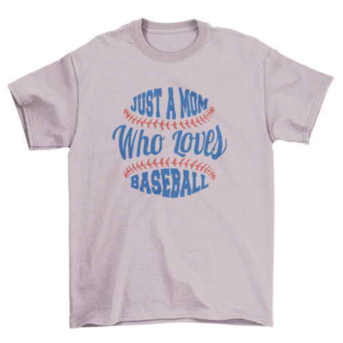 Baseball mom lettering quote t-shirt