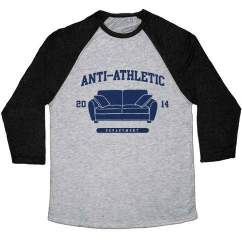 ANTI ATHLETIC CLUB UNISEX TRI-BLEND BASEBALL TEE