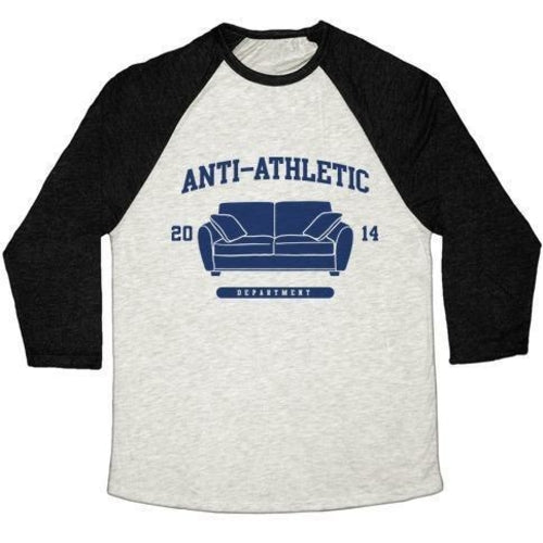 ANTI ATHLETIC CLUB UNISEX TRI-BLEND BASEBALL TEE