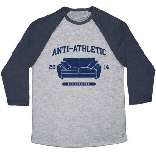 ANTI ATHLETIC CLUB UNISEX TRI-BLEND BASEBALL TEE