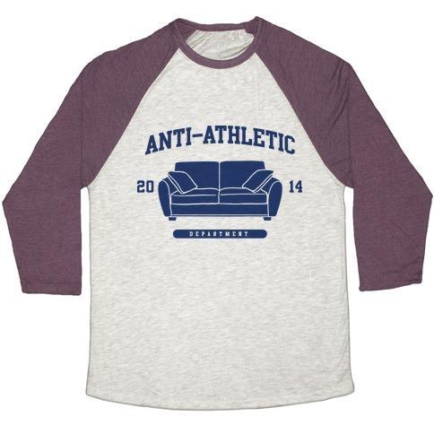 ANTI ATHLETIC CLUB UNISEX TRI-BLEND BASEBALL TEE