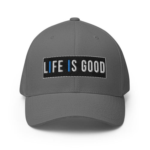 Baseball Hat - Life is Good Print / Embroidered Twill Flexfit Cap