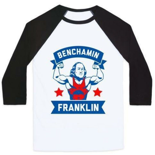 BENCHAMIN FRANKLIN UNISEX CLASSIC BASEBALL TEE