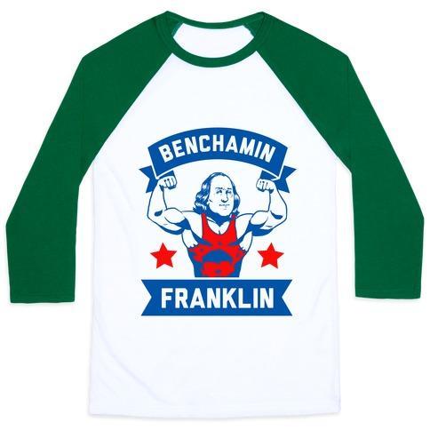 BENCHAMIN FRANKLIN UNISEX CLASSIC BASEBALL TEE