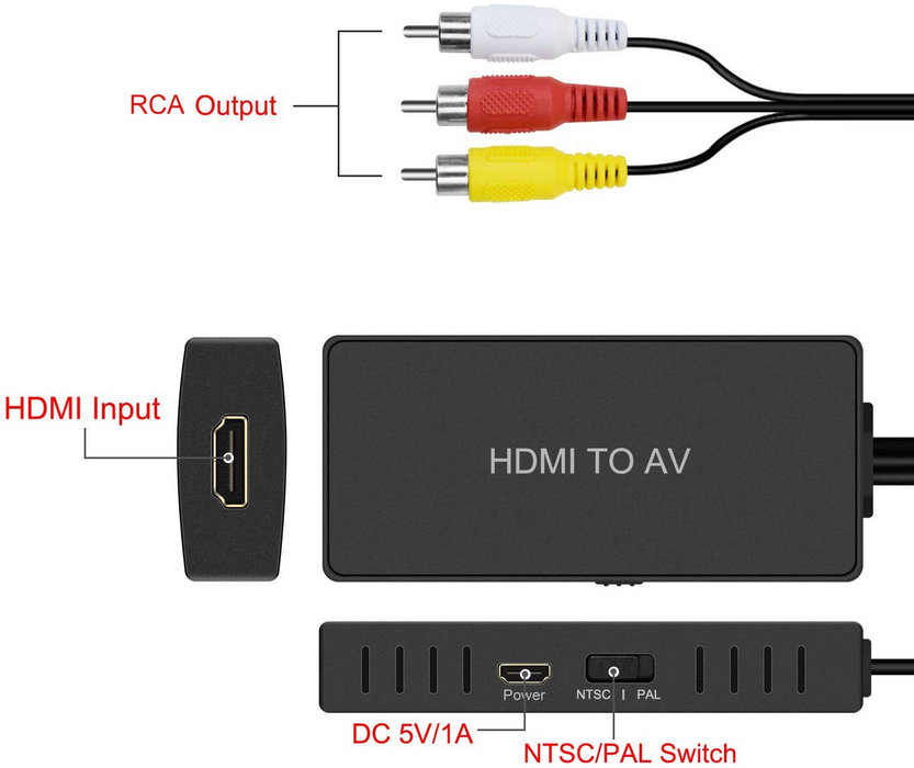 HDMI to AV Converter HDMI to Video Audio Adapter