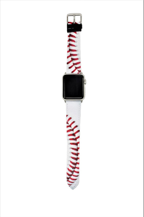 Baseball Leather Watch Band compatible with Series 1,2,3,4,5 and 6