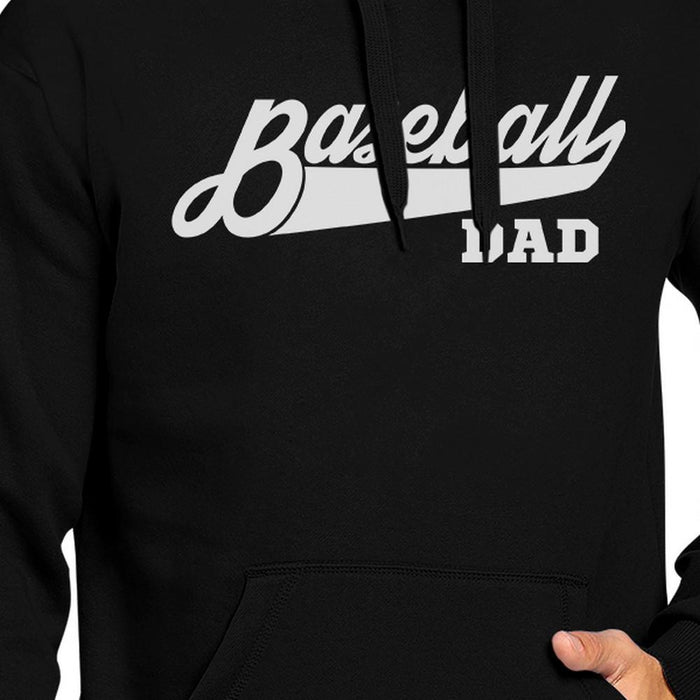 Baseball Dad Men's Black Hoodie Funny Gift For