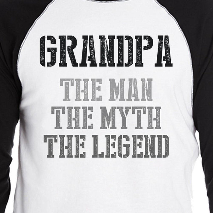 Grandpa Man Myth Legend Baseball Tee Best Gift