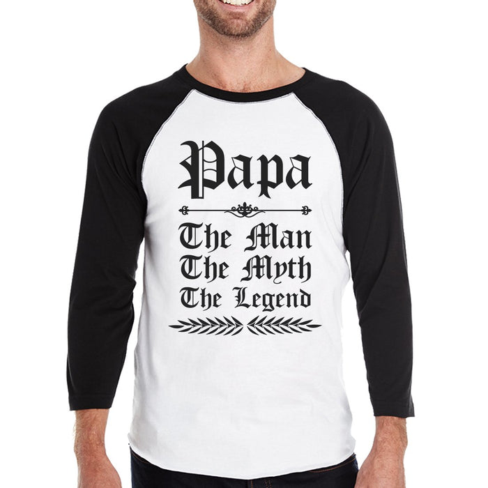 Vintage Gothic Papa Mens Baseball Shirt Lovely