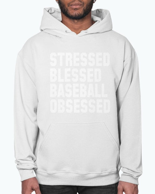 Stressed Blessed Baseball Obsessed - Baseball -Sports- Hoodie